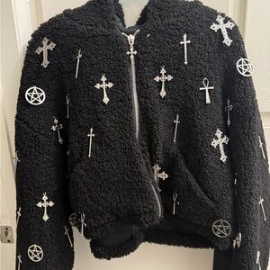 IDOL WORSHIP HOODED SHERPA JACKET